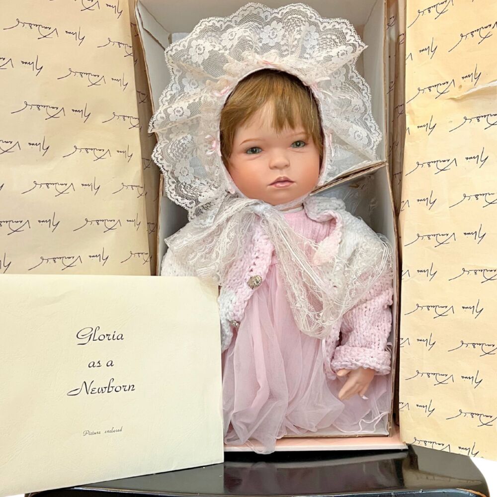 Vintage Gloria Vanderbilt Porcelain Doll COA, Box Limited Edition Realistic Baby